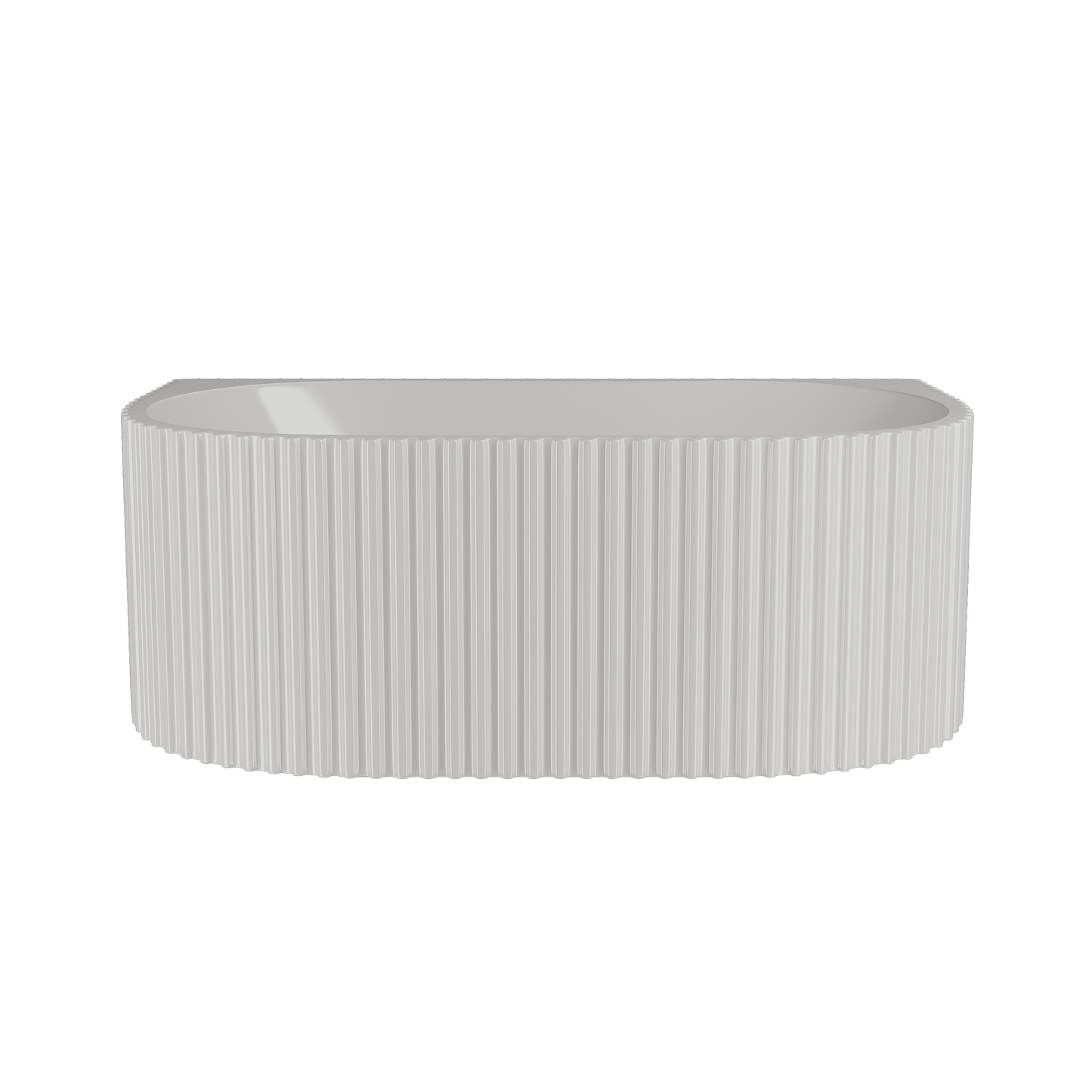 Nuie Fluted Oval Back to Wall Bath