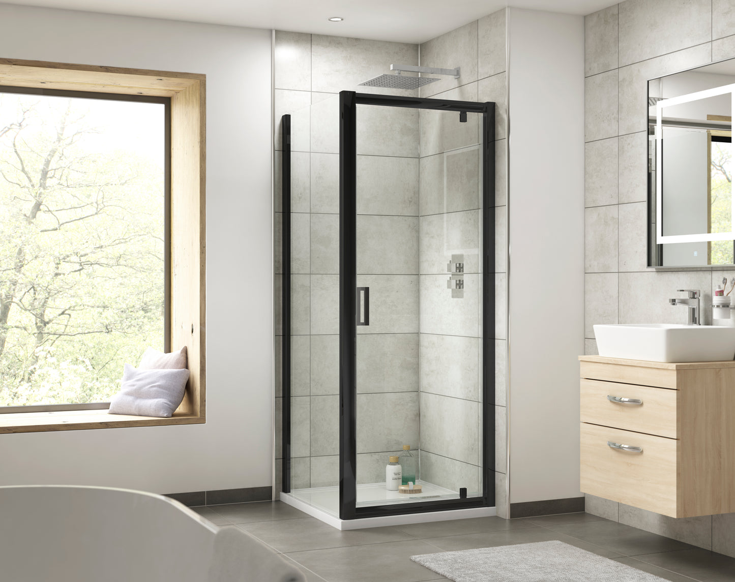 Rene 800mm Side Panel Matt Black