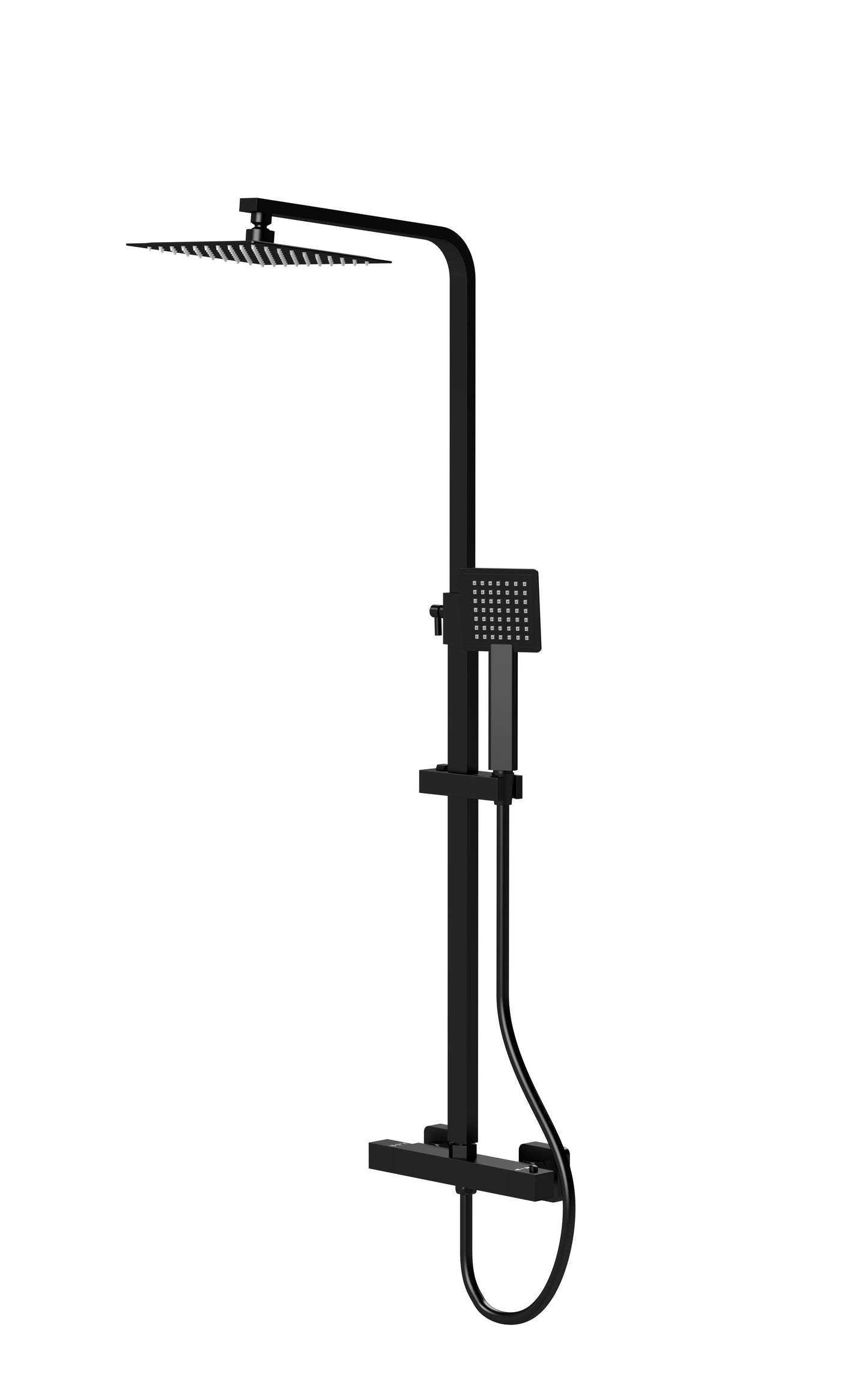 Nuie Square Thermostatic Bar Shower in Multiple Finishes