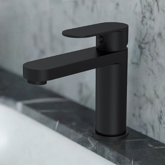 Halstatt Mono Basin Mixer With Push Button Waste in Multiple Finishes