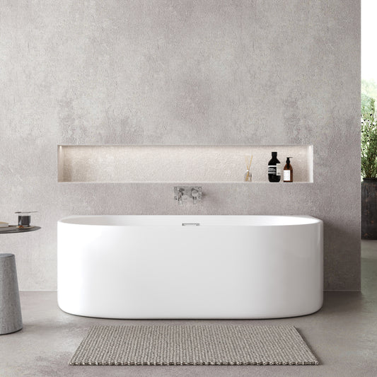 Nuie Back to Wall Curved Bath