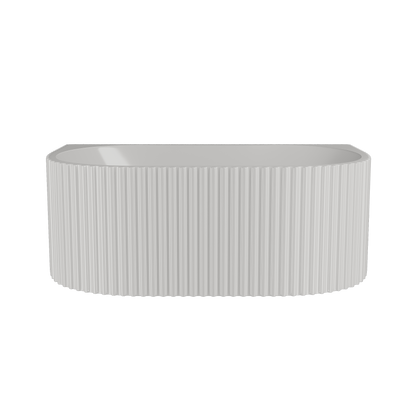 Nuie Fluted Oval Back to Wall Bath