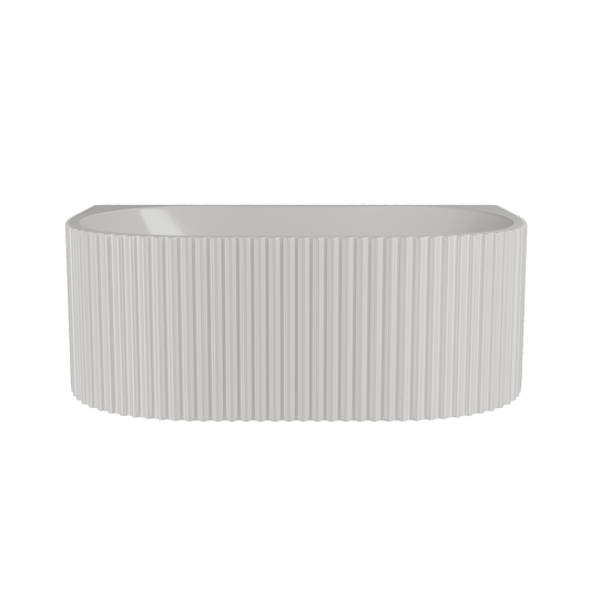 Nuie Fluted Oval Back to Wall Bath