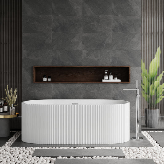 Nuie Fluted Oval Freestanding Bath