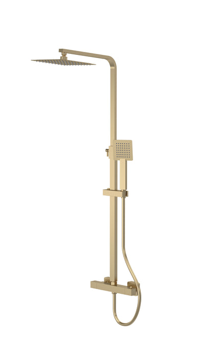 Nuie Square Thermostatic Bar Shower in Multiple Finishes