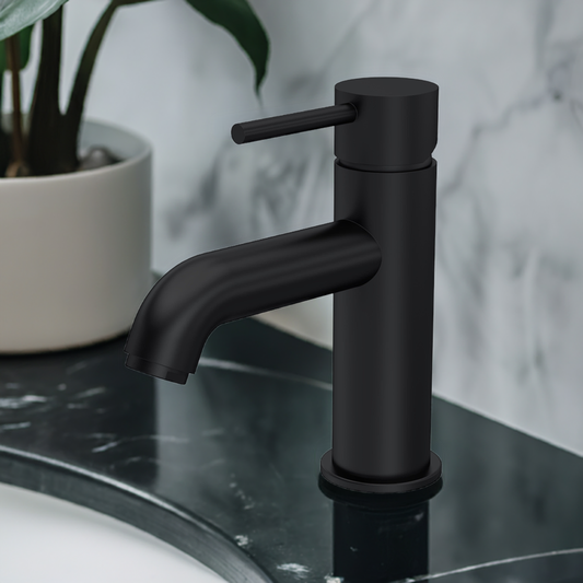Cartegena Mono Basin Mixer With Push Button Waste in Multiple Finishes